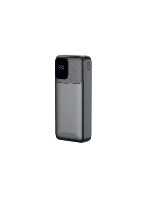 Moonx MP02 PD külső akkumulátor 20W 1xUSB-C + 2xUSB QC3.0, 22.5W, 20000mAh, fekete