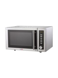   HAUSER MW-825 mikrohullámú sütő grill funkcióval, 900 W, 25 liter, digitális, 9 program, 11 fokozat, inox/szürke színű