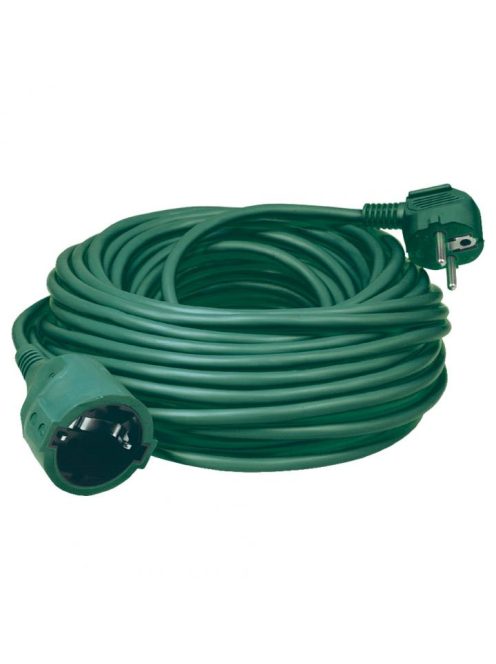 Home NV 2-5/GR/1,5 hosszabbító, 5 m, H05VV-F 3G1,5 mm2 kábel, IP 20 kivitel, 250V~/16A/3680W, pipa alakú dugó és egyenes lengő aljzat, zöld színű