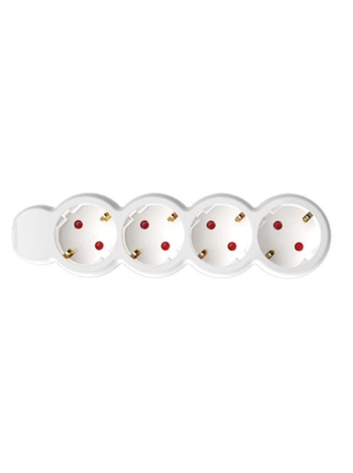Home NV 4/WH hálózati elosztó, 1,5 m, H05VV-F 3G1,0 mm2 kábel, IP20 kivitel, 4 védőérintkezős aljzat, max. 3500W, fehér