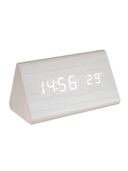 Home OC 07 digitális LED ébresztőóra, tapsra aktiválható fehér kijelző, dátum és hőmérséklet kijelzés, ébresztés, elemes tápellátás