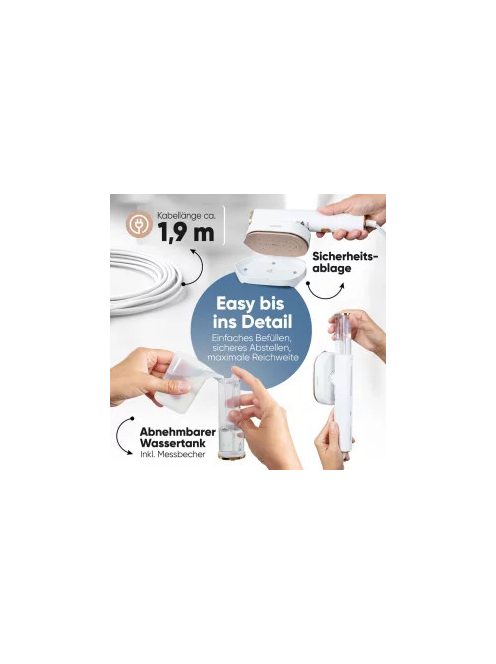 ProfiCare PC-DG 3124 fehér-rózsaszín Gőzölő