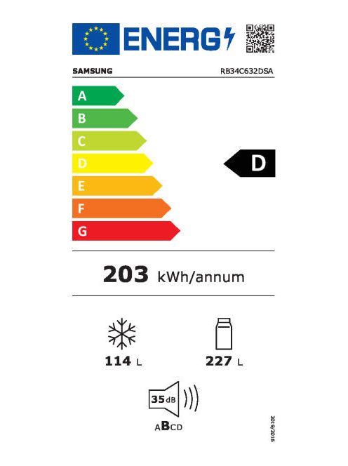 Samsung RB34C632DSA/EF Hűtőszekrény, hűtőgép, No-Frost, italadagolós alulfagyasztós hűtőszekrény  RB34C632DSA