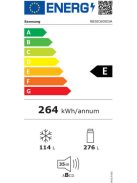 Samsung RB38C600ESA/EF Alulfagyasztós hűtőszekrény Körkörös hűtés technológiával 390 L, fémes grafit