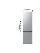 Samsung RB38C600ESA/EF Alulfagyasztós hűtőszekrény Körkörös hűtés technológiával 390 L, fémes grafit