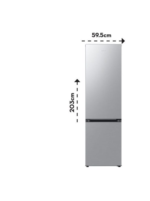 Samsung RB38C600ESA/EF Alulfagyasztós hűtőszekrény Körkörös hűtés technológiával 390 L, fémes grafit