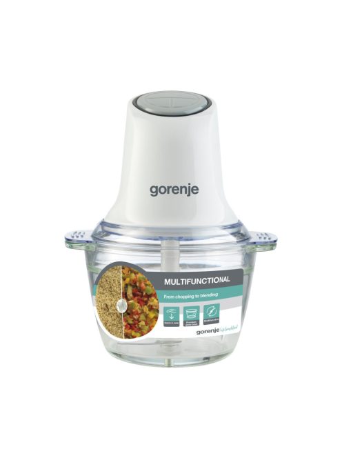 Gorenje S501GW aprító, 500 W, kettős acél pengerendszer, mérőskálázott kehely, fehér