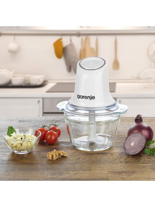 Gorenje S501GW aprító, 500 W, kettős acél pengerendszer, mérőskálázott kehely, fehér