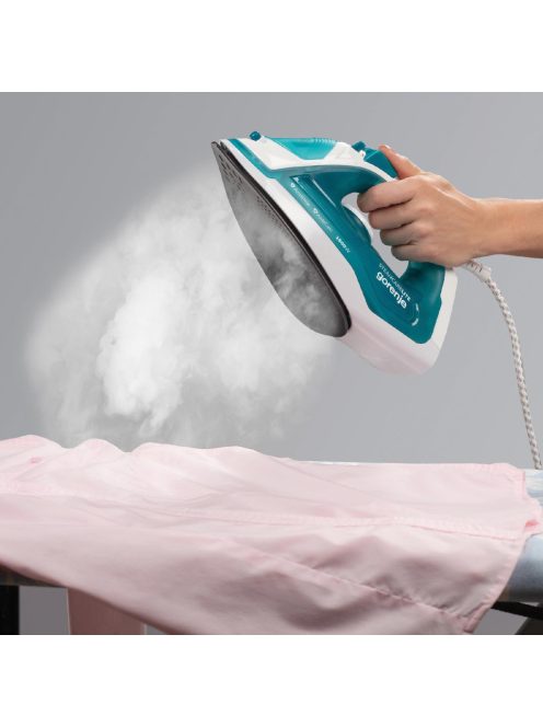 Gorenje SIH1800TQC gőzölős vasaló, 1800 W, UltraSteel talp, öntisztítás, 0,2 literes víztartály, türkiz-fehér