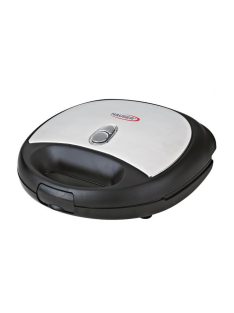   HAUSER ST-629 szendvicssütő, max. 800 W, 2 szeletes, tapadásmentes bevonat, fekete/inox színű