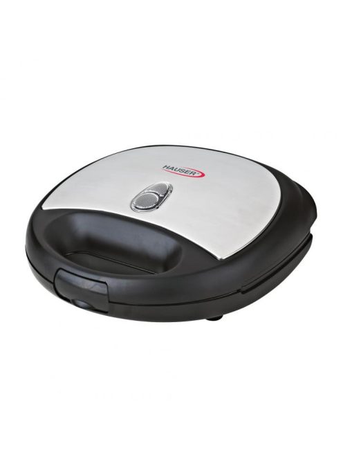 HAUSER ST-629 szendvicssütő, max. 800 W, 2 szeletes, tapadásmentes bevonat, fekete/inox színű