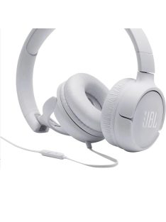 JBL T500WHT Vezetékes Fejhallgató - Fehér