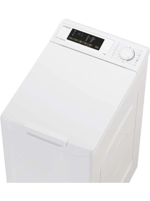 Candy TCA273D3-S felültöltős mosógép (7 kg, 1200 fordulat), WiFi,KÜLSŐ RAKTÁRON-VEDD FEL VELÜNK A KAPCSOLATOT