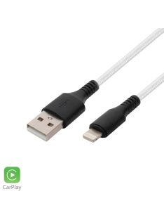   Home USBAL1 töltőkábel, USB A / Lightning, 2.1A, 1m, szövött, fehér