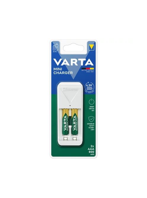  VARTA MINI CHARGER AAALKÁLI ELEM TÖLTŐ