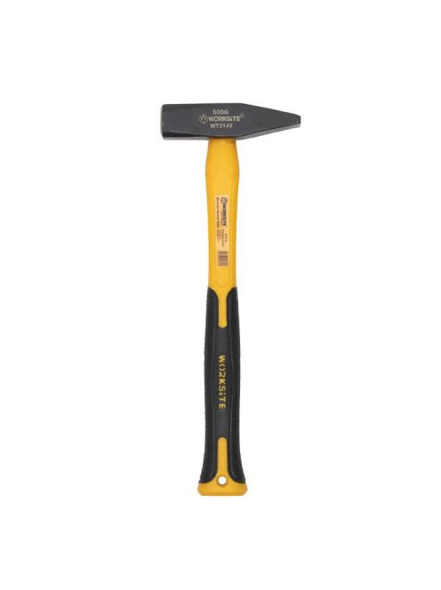 WORKSITE WT3149 kalapács, 500g, 370mm hosszú, üvegszálas gumírozott nyél