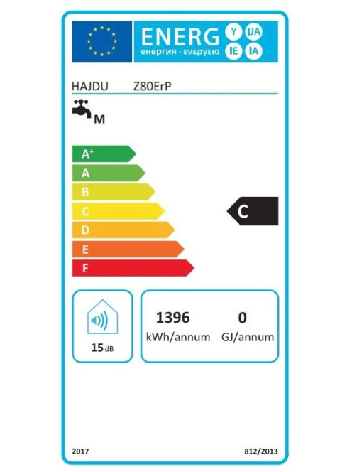 HAJDU Z80 ERP tárolós vízmelegítő elektromos, függőleges, fali, 80l