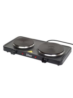   Zilan ZLN2181 elektromos főzőlap, 2500 W, 2 főzőlap, 2 db hőmérséklet szabályozó, fekete