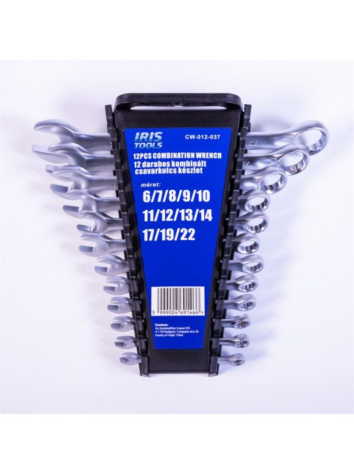 IRIS TOOLS CW-012-037 12 darabos kombinált csavarkulcs készlet