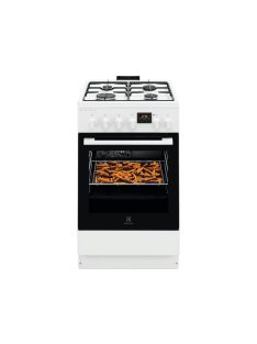   ELECTROLUX LKK560232W Kombinált tűzhely, SteamBake, AirFry, Multi 8, 58 l, sütővilágítás, grill, hangjelzés, digitális programóra