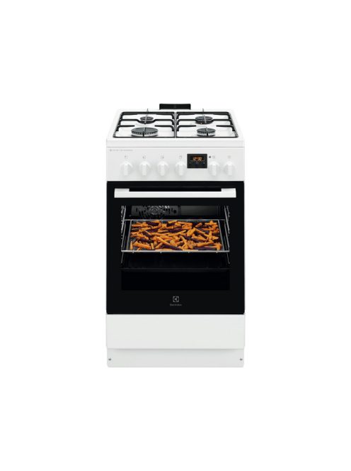 ELECTROLUX LKK560232W Kombinált tűzhely, SteamBake, AirFry, Multi 8, 58 l, sütővilágítás, grill, hangjelzés, digitális programóra
