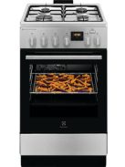 ELECTROLUX LKK560232X Kombinált tűzhely, SteamBake, AirFry, Multi 8, Termosztát, 58 l, sütővilágítás, grill, digitális prog.óra, grill