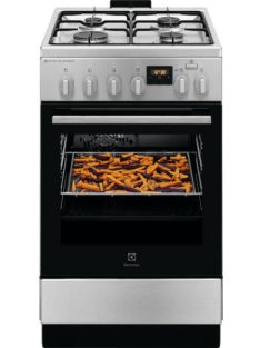   ELECTROLUX LKK560232X Kombinált tűzhely, SteamBake, AirFry, Multi 8, Termosztát, 58 l, sütővilágítás, grill, digitális prog.óra, grill
