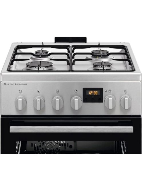 ELECTROLUX LKK560232X Kombinált tűzhely, SteamBake, AirFry, Multi 8, Termosztát, 58 l, sütővilágítás, grill, digitális prog.óra, grill