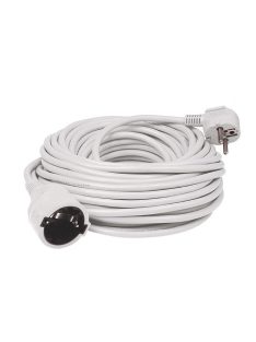   Home NV 2-3/WH/1,5 hosszabító, 3 m, H05VV-F 3G1,5 mm2 kábel, IP 20 kivitel, 250V~/16A/3680W, pipa alakú dugó és egyenes lengő aljzat, fehér színű